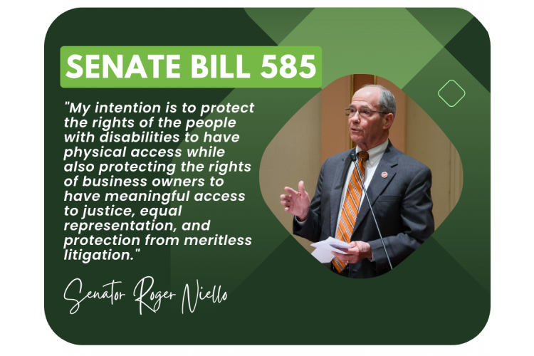 SB 585 Disability Access Right to Cure Senator Roger Niello